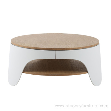 Modern& simple Style Double-deck Wood Coffee Table